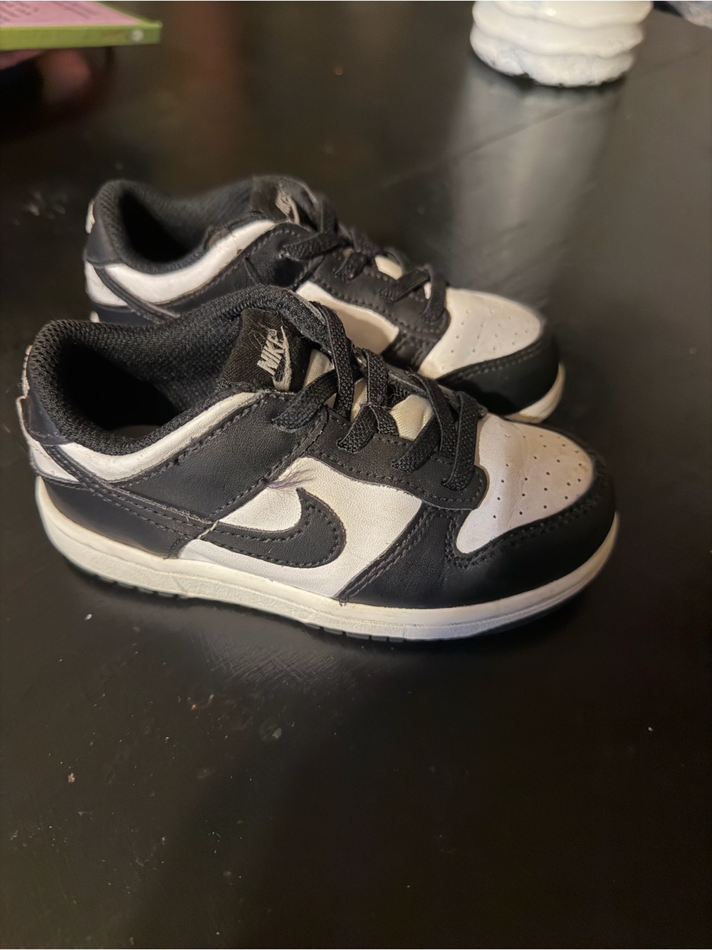 Nike Kids Black and White Low-Top Sneakers